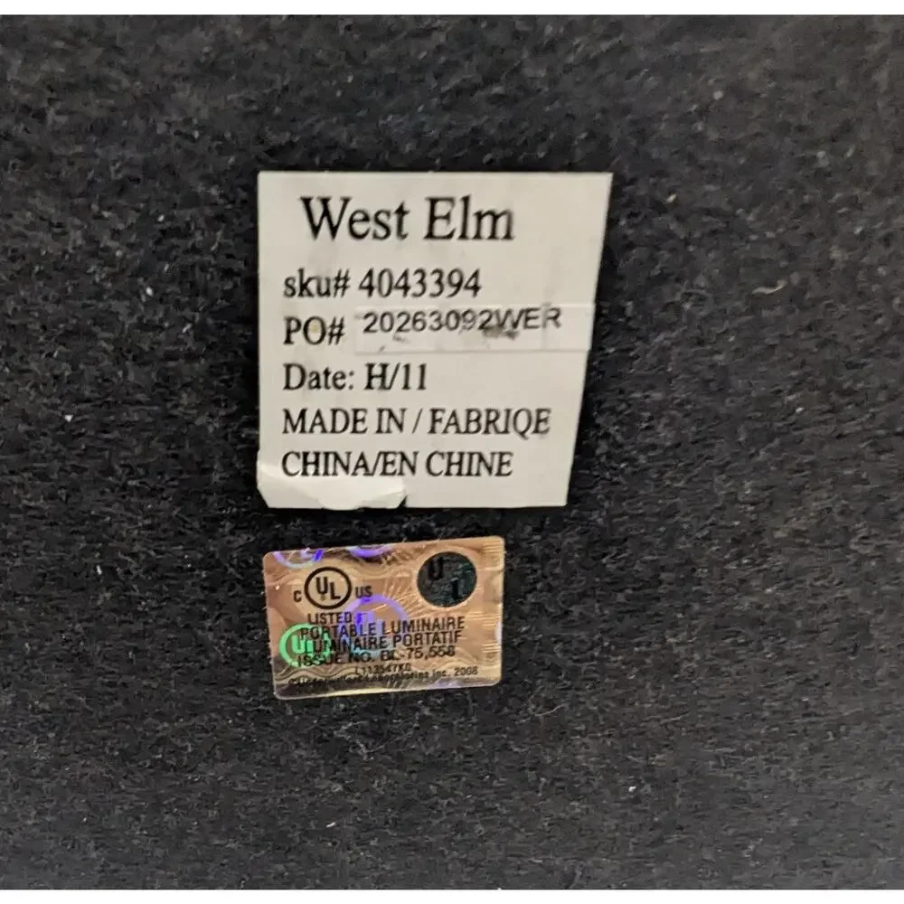 West Elm Black Horse Head Table Accent Lamp MCM Style 16